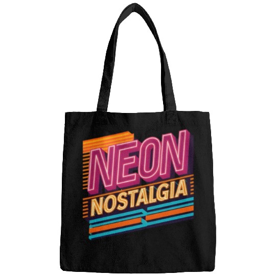 Neon Nostalgia: Pay homage to the retro neon aesth Bags