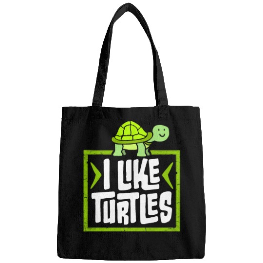 I Like Turtles Cute Tortoise Love Turtle Lover Bags