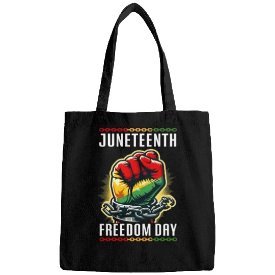 Juneteenth breaking chains, embracing freedom Bags