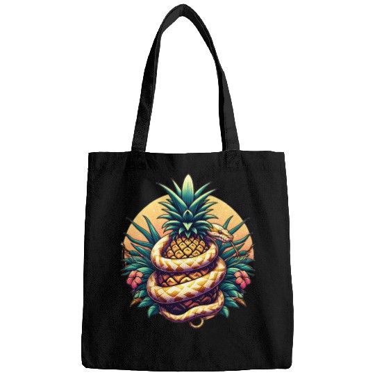 Python around pineapple Bags