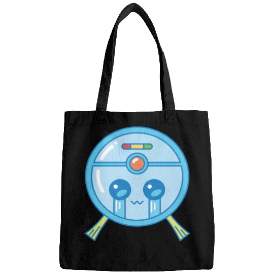 Sad Robot Vacuum Cleaner Kawaii Bags