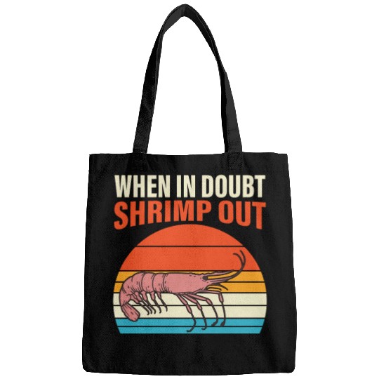 When In Doubt Shrimp Out Retro BJJ Brazilian Bags