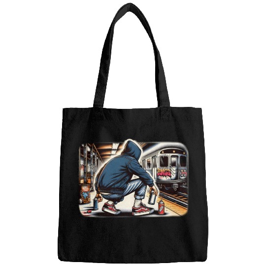 AI Teen in Subway Layup Underground- Masked Border Bags