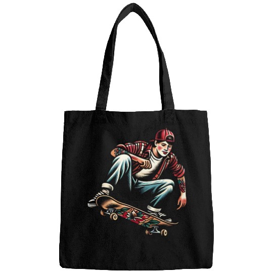 AI Old School 90s Teen Skater Bags
