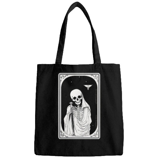 Skeleton Tarot Card Reader Astrology Occult Bags