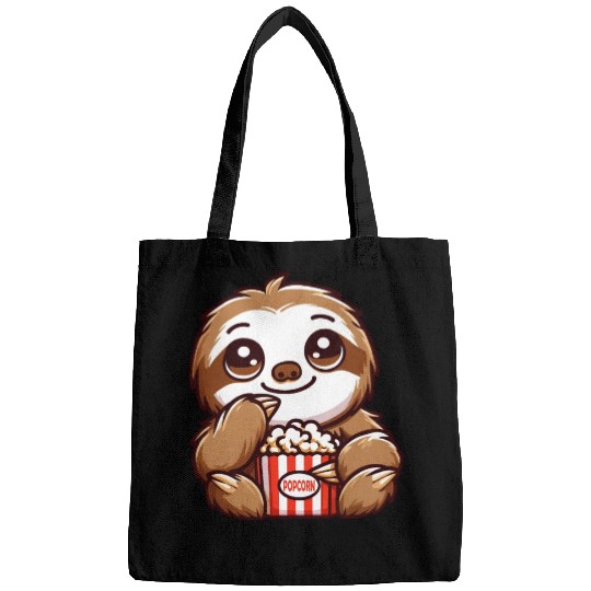 Sloth Film Critic Cinema Popcorn Lover Bags