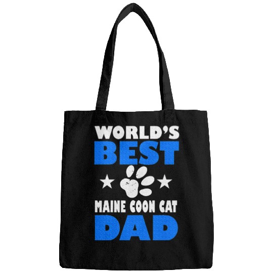 World's Best Maine Cat Dad Owner Lover Bags