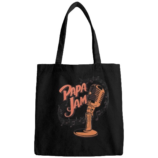 Papa Jam design with old school melodies Bags