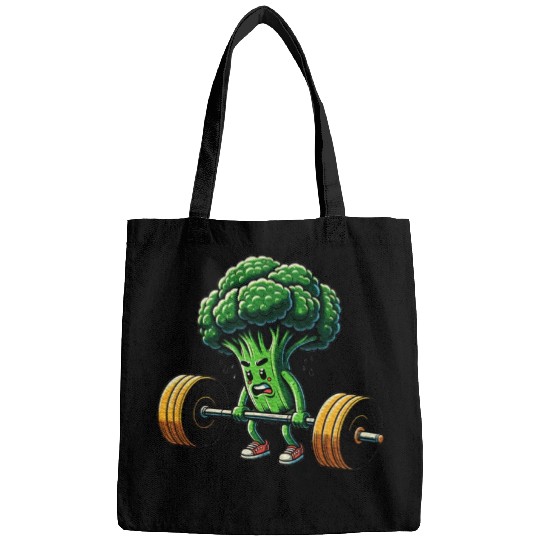 Deadlift Broccoli Gym Fitness Motivation Bags