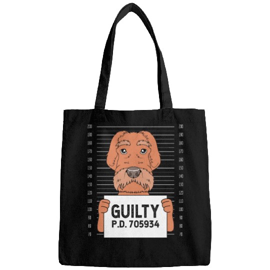 Funny Wirehaired Pointing Griffon Dog Mugshot Bags