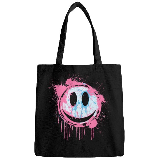 Graffiti Smiley Face - Urban Street Art Bags