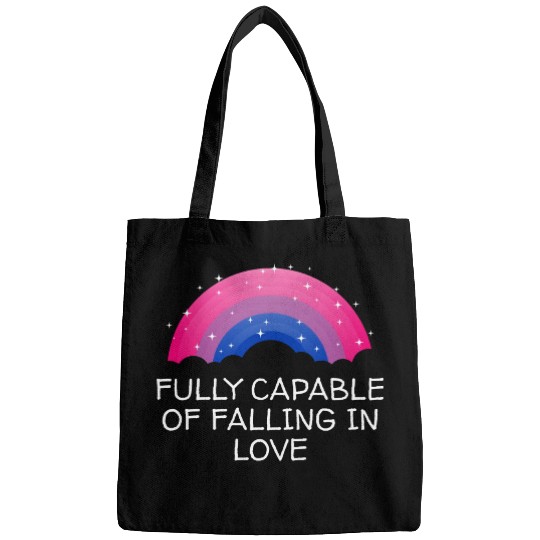 Capable of Falling in Love Bisexual LGBTQ Bi Pride Bags