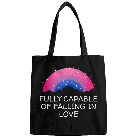 Capable of Falling in Love Bisexual LGBTQ Bi Pride Bags