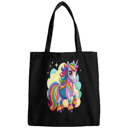 Crochet Rainbow Unicorn Bags