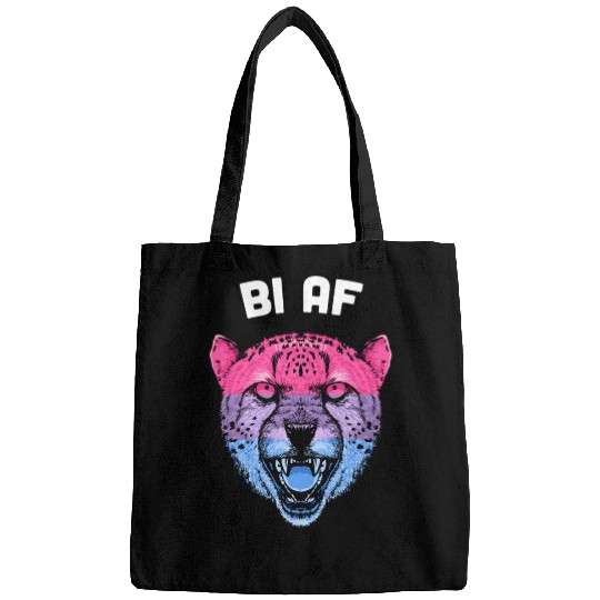 Bi AF Bisexual LGBTQ Bi Pride LGBT Funny Pride Mon Bags