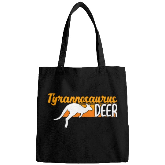Funny Kangaroo Tyrannosaurus Deer Illustration for Bags