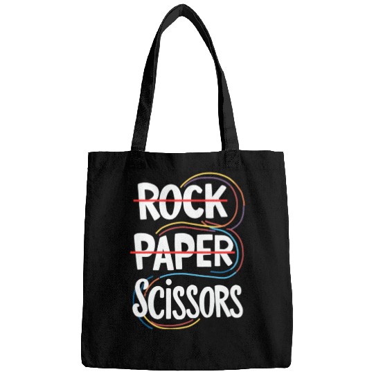 Rock Paper Scissors Lesbian Funny Gay Pride LGBT Bags