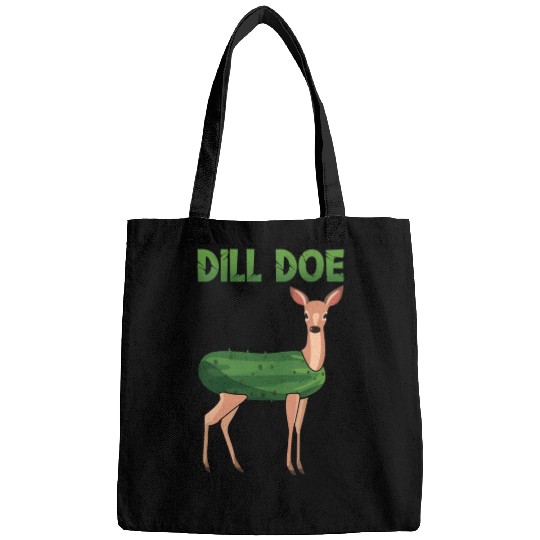 Dill Doe Funny Deer Pickle Pun Humor Bags