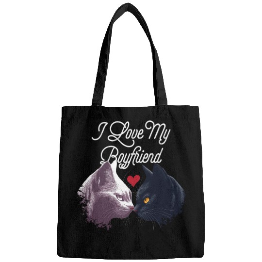 I Love My Boyfriend Funny Valentines Day Humor Bags