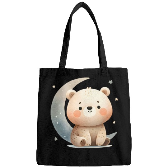 Little bear on the moon Bags