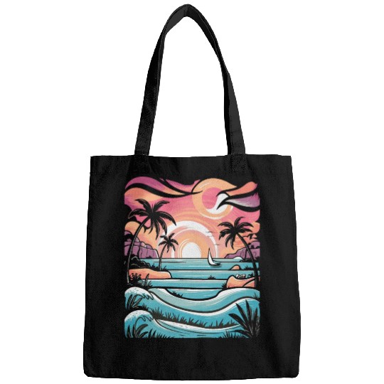 Azure Embrace Mediterranean Dreamscapes Bags