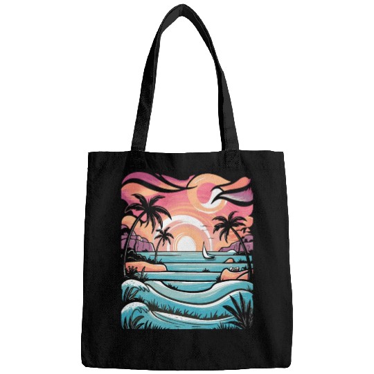 Azure Embrace Mediterranean Dreamscapes Bags