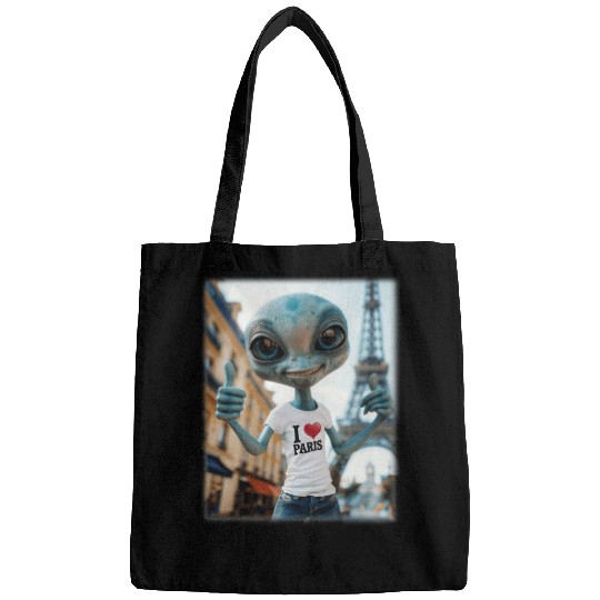A Alien in Paris. I love Paris Bags