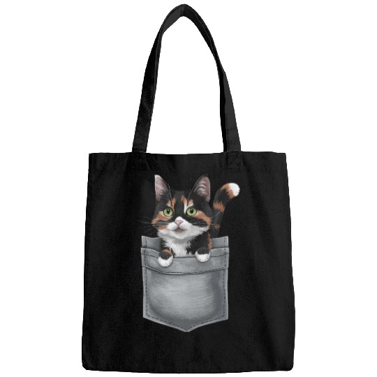Japanese Bobtail Cat In Pocket Bags