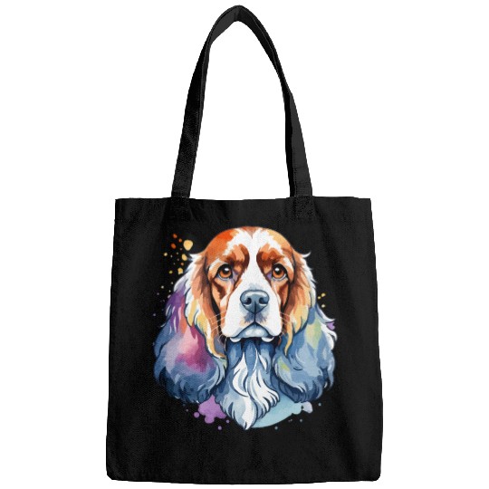 American Cocker Spaniel Watercolor Bags