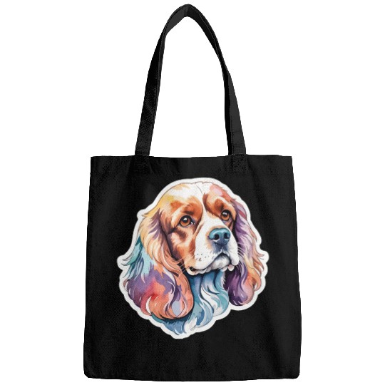 American Cocker Spaniel Watercolor Bags