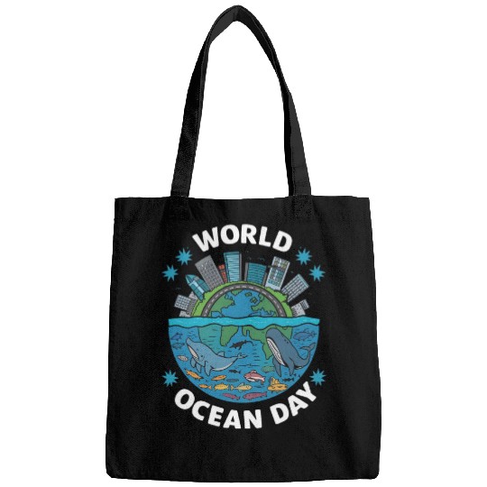 world ocean day Bags
