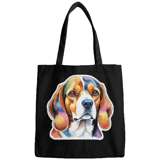Beagle Watercolor Bags
