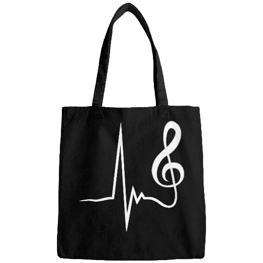 Music Clef Note Violin Treble Sound Pulse ECG Bags