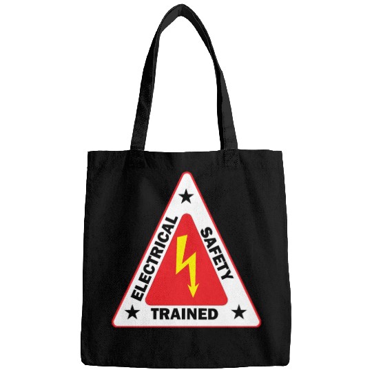 electrical Safety Trained Triangle Warning Sign Bags