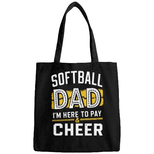 Pay & Cheer Softball Dad Funny Daddy Father's Day Bags