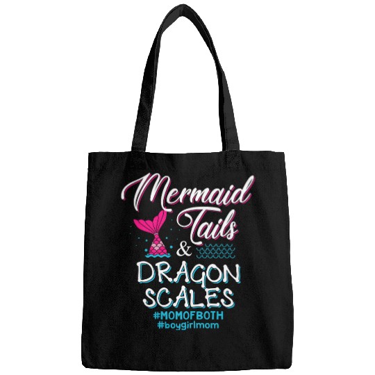 Womens Mermaid Tails and Dragon Scales Mom of Both Bags