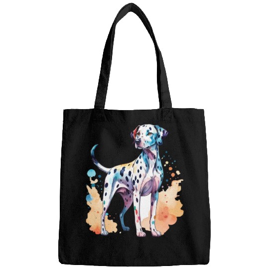 Dalmatian Dog Watercolor Bags