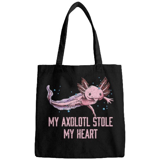 My Axolotl Stole My Heart Animal Lover Salamander Bags