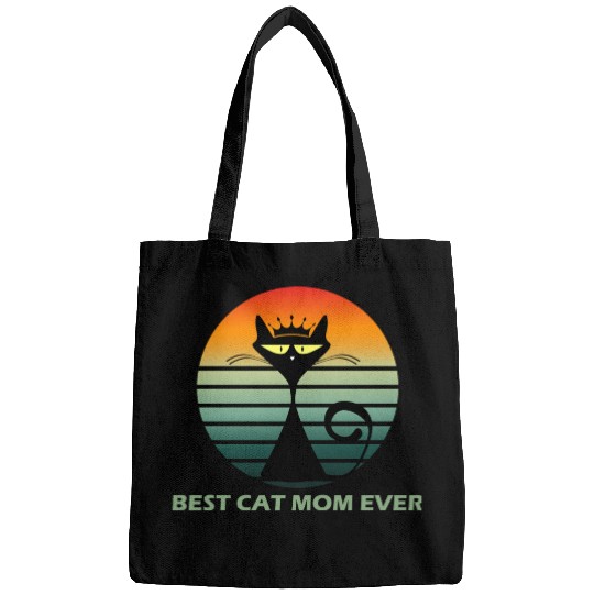 Best cat mom ever Pets cute Funny lovely cat Bags