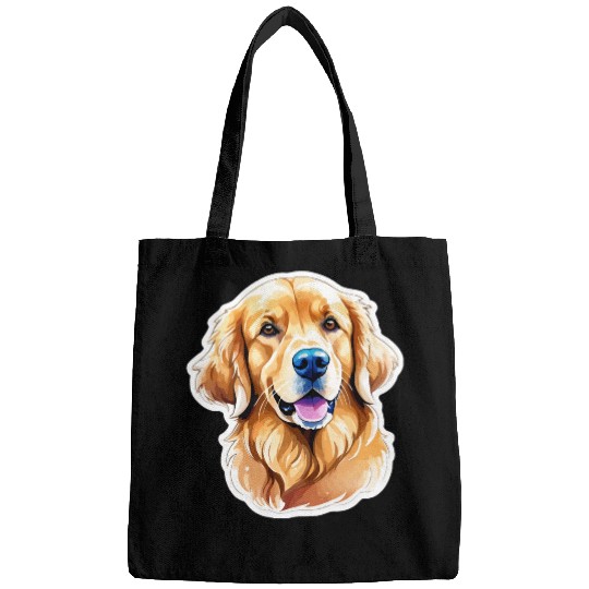 Golden Retriever Watercolor Bags