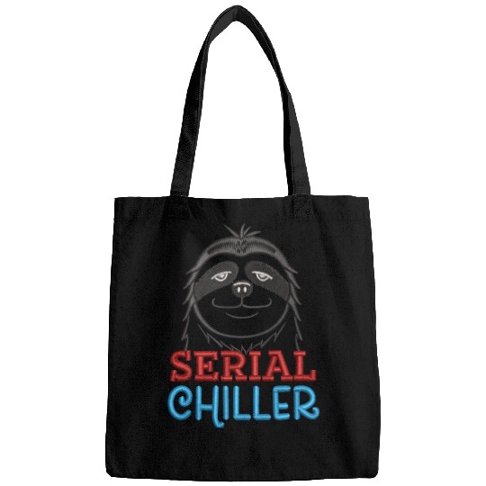 Serial Chiller Funny Sloth Embrodery Effect Bags
