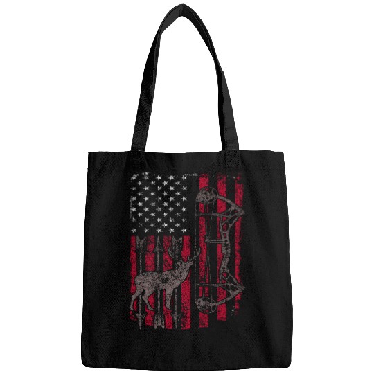 American Flag Deer Elk Hunting USA Patriotic Bags