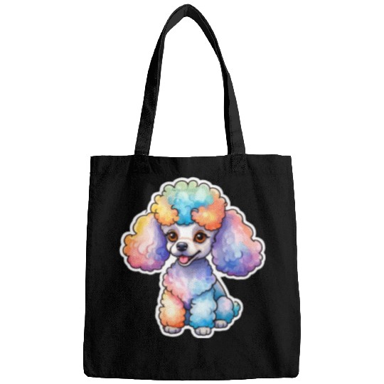 Poodle Watercolor Bags