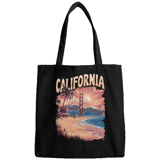 CALIFORNIA GOLDEN GATE BRIDGE BAY AREA Bags