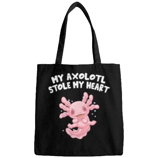 My Axolotl Stole My Heart Animal Lover Salamander Bags