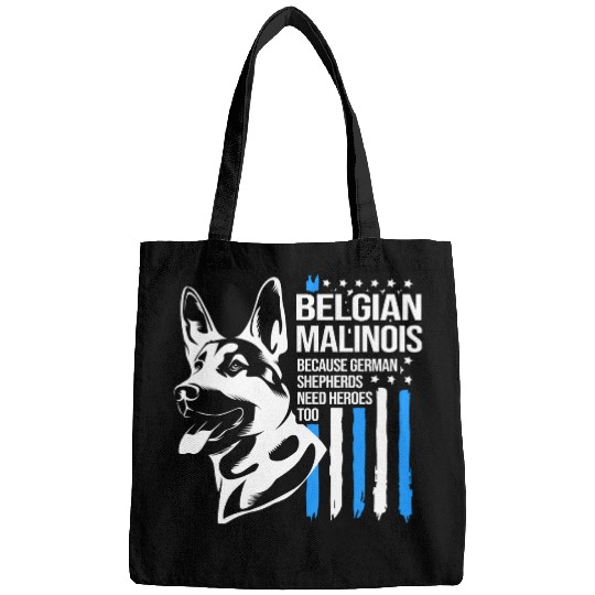 4th Of July US Flag Belgian Malinois K9 Dog Bags