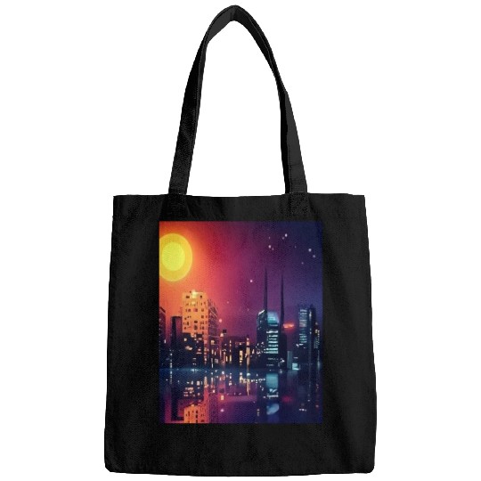 Retro Cityscape Bags