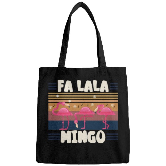 Candy Cane Flamingoes Fa La La MINGO Flamingo Bags