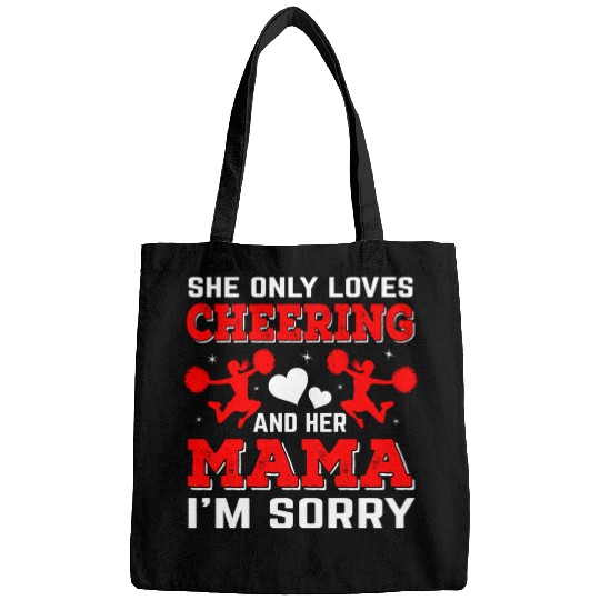 Loves Cheer Mom Cheerleading Mommy Mother's Da Bags