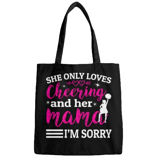 Loves Cheer Mom Cheerleading Mommy Mother's Da Bags
